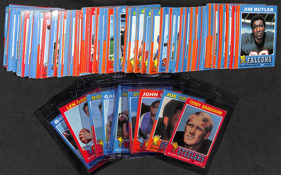 1971 Topps Football Complete Base Set Card #s 1-263 Featuring Terry Bradshaw and Joe Greene Rookies