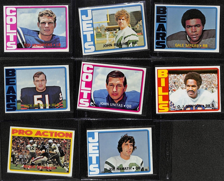1972 Topps Football Complete Base Set card #s 1-263 Featuring Roger Staubach Rookie