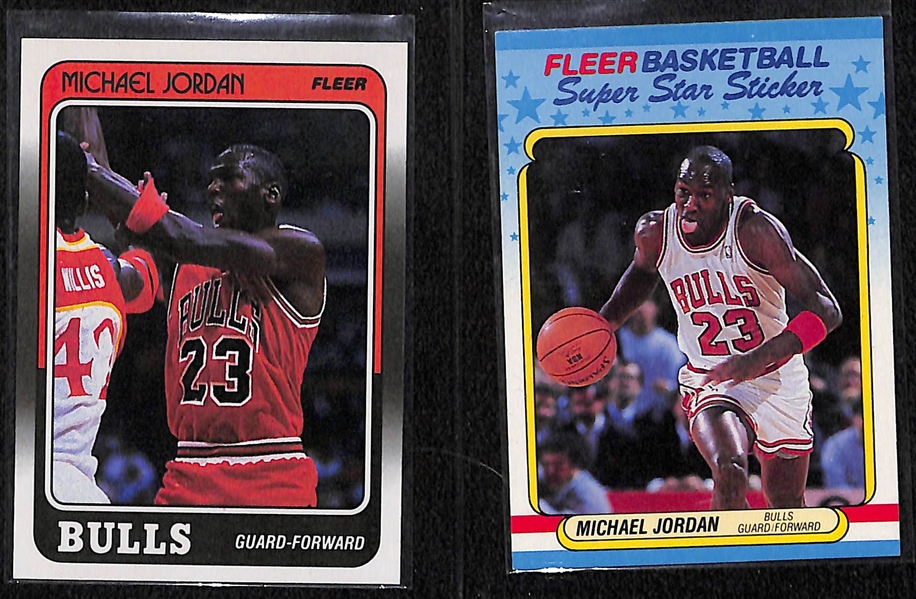 1988-89 & 1989-90 Fleer Complete Sets Inc. Sticker Sets Featuring Pippen and Rodman Rookies w/ Michael Jordan