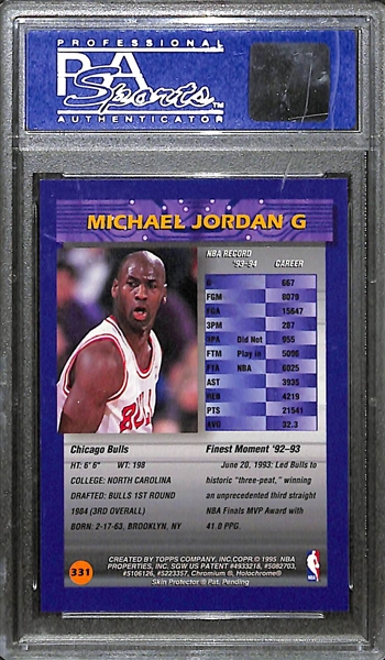 1994 Finest Michael Jordan Refractor w. Coating #331 PSA 9