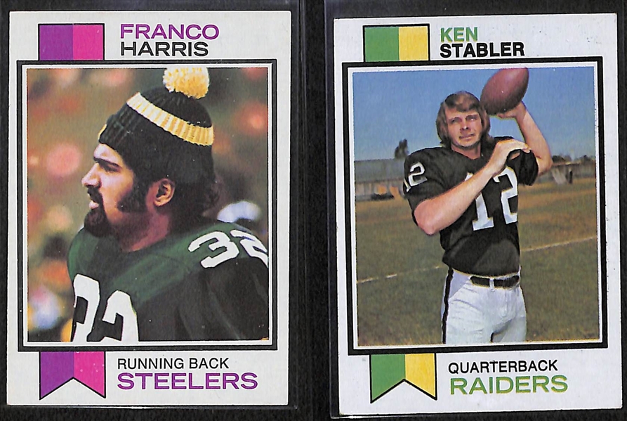 1973 Topps Football Base Complete Set Card #s 1-528 Featuring Franco Harris and Stabler Rookies