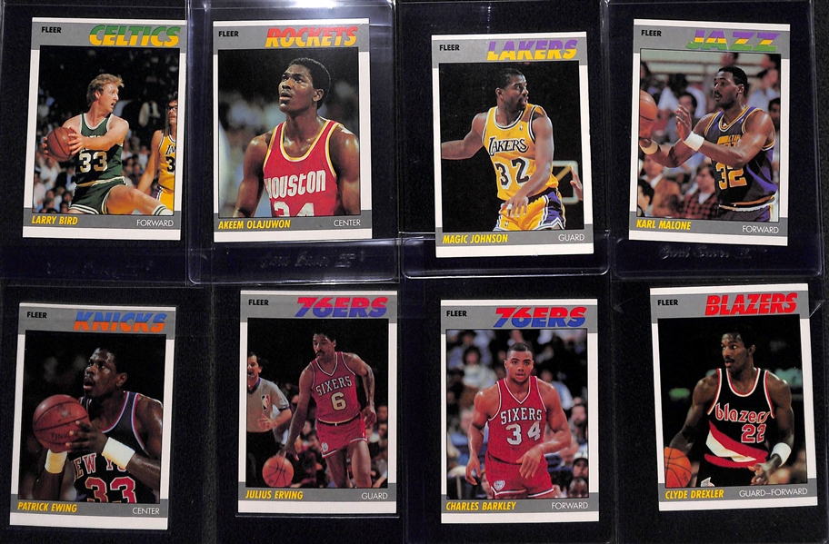 1987-88 Fleer Basketball Complete Set (All 132 Cards) w. Michael Jordan #59 Graded PSA 4