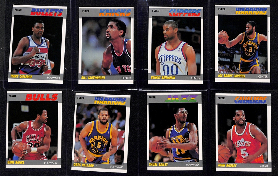 1987-88 Fleer Basketball Complete Set (All 132 Cards) w. Michael Jordan #59 Graded PSA 4