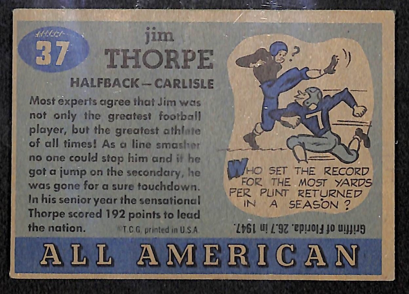 1955 Topps All American # 37 Jim Thorpe