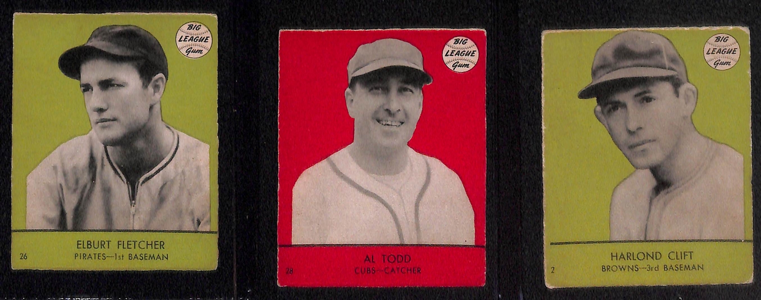 (21) Rare 1941 Goudey Big League Gum Cards w. Mel Ott, Dietrich, (2) Case, Fletcher, +