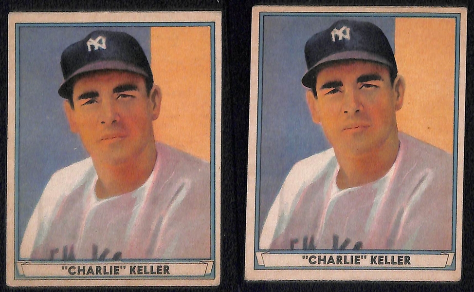 (17) 1941 Play Ball Cards w. Hubbell, (2) Gehringer, (2) Keller, Cronin, (2) Vaughan, Eddie Miller (Card #1), +