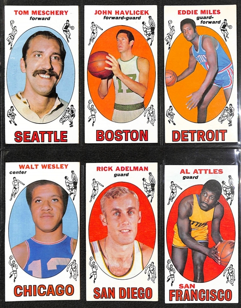 1969-70 Topps Basketball Near Complete Set - Missing Only 2 Cards - w. Wilt Chamberlain & Frazier RC