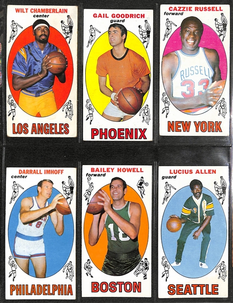 1969-70 Topps Basketball Near Complete Set - Missing Only 3 Cards - w. Wilt Chamberlain & Frazier RC