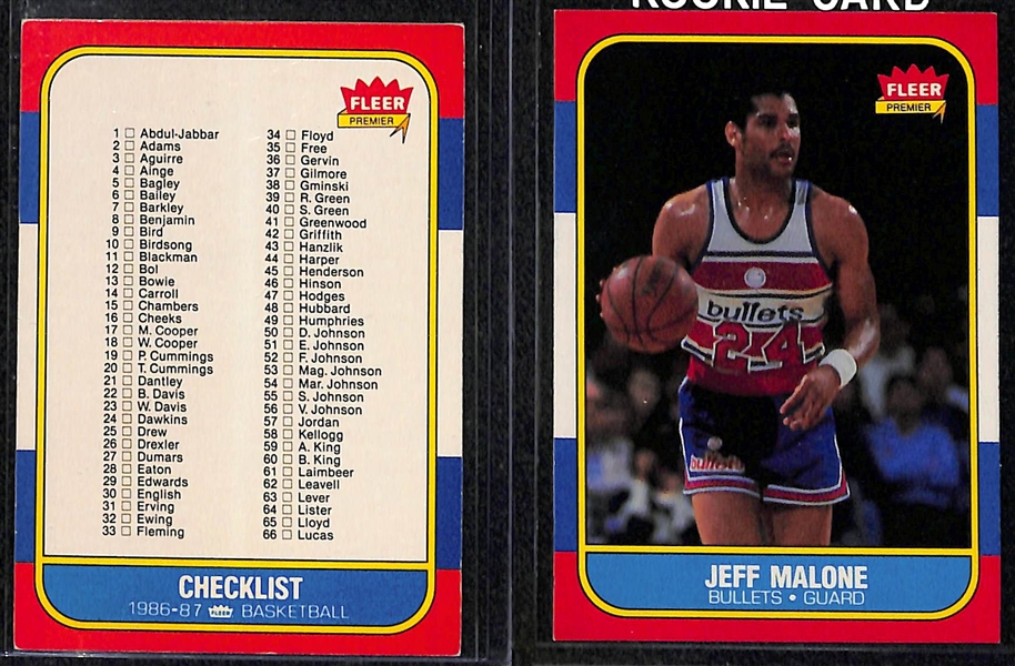 Lot of (35) 1986 Fleer Basketball Cards Featuring Isiah Thomas Rookie