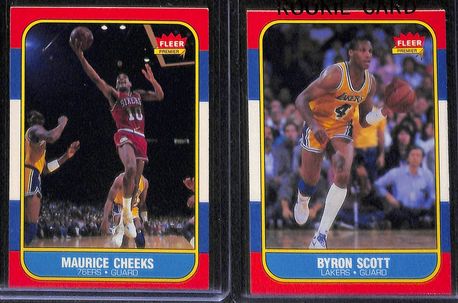 Lot of (35) 1986 Fleer Basketball Cards Featuring Isiah Thomas Rookie