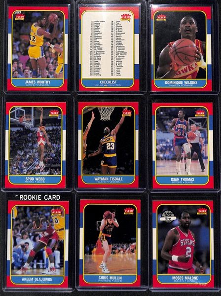 1986 Fleer Basketball Near Complete Set 131/132 (Missing Jordan)