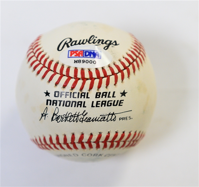 Hank Aaron Autographed Baseball with PSA/DNA Certification