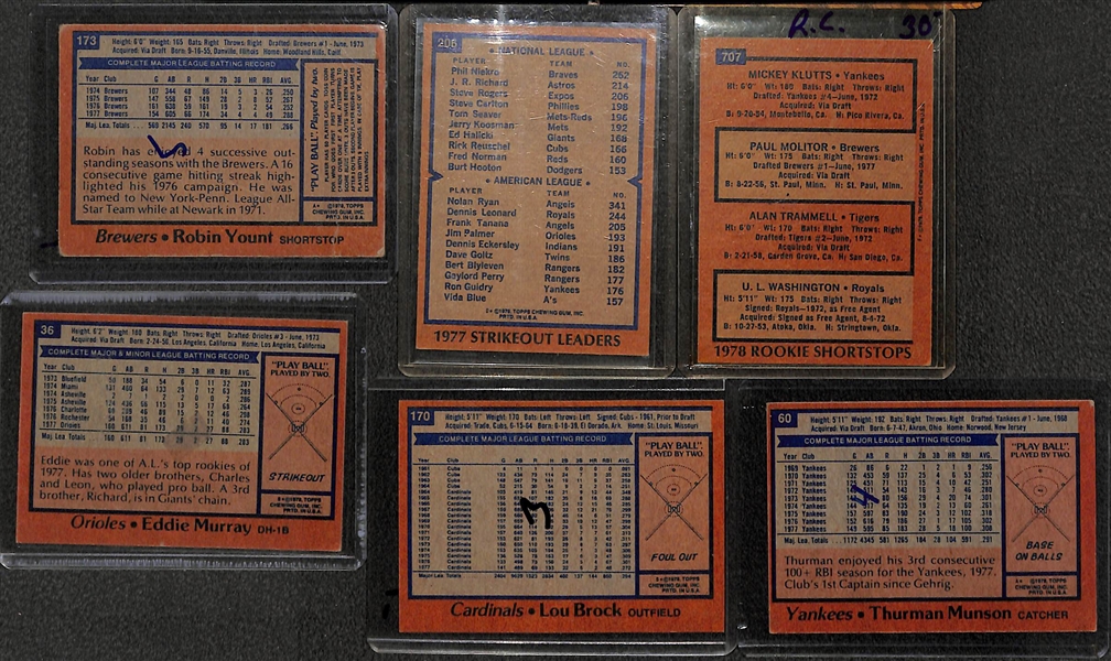 1978 Topps Baseball Complete Set Featuring Paul Molitor and Eddie Murray Rookies