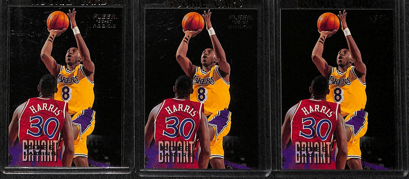 Lot of (7) Kobe Bryant Basketball Cards Featuring 1996-97 SP Graded BGS 9.5 Gem Mint
