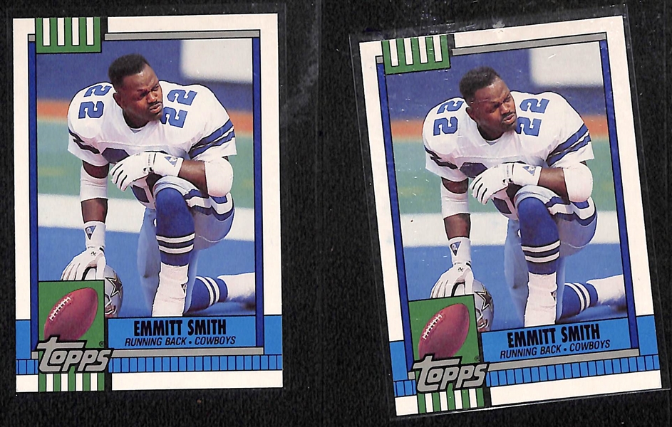 (14) Football Legends Rookie Cards Including Barry Sanders, Lawrence Taylor, Emmitt Smith 