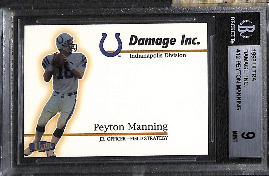 (5) 1998 Graded Peyton Manning and Randy Moss Rookies