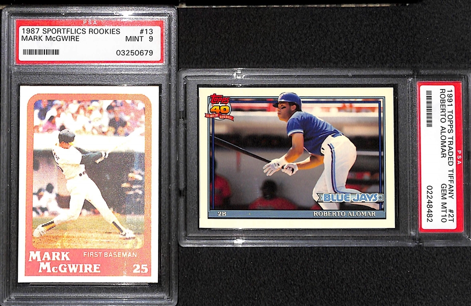 (8) Mostly PSA Graded 1990s Baseball Rookie and Inserts Inc. Derek Jeter