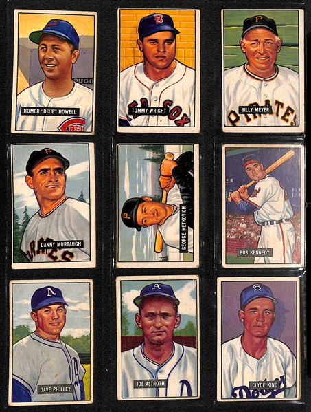 (100) 1951 & (37) 1952 Bowman Baseball Cards w. 1951 Ted Kluszewski