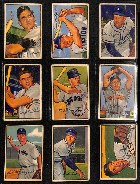 (100) 1951 & (37) 1952 Bowman Baseball Cards w. 1951 Ted Kluszewski