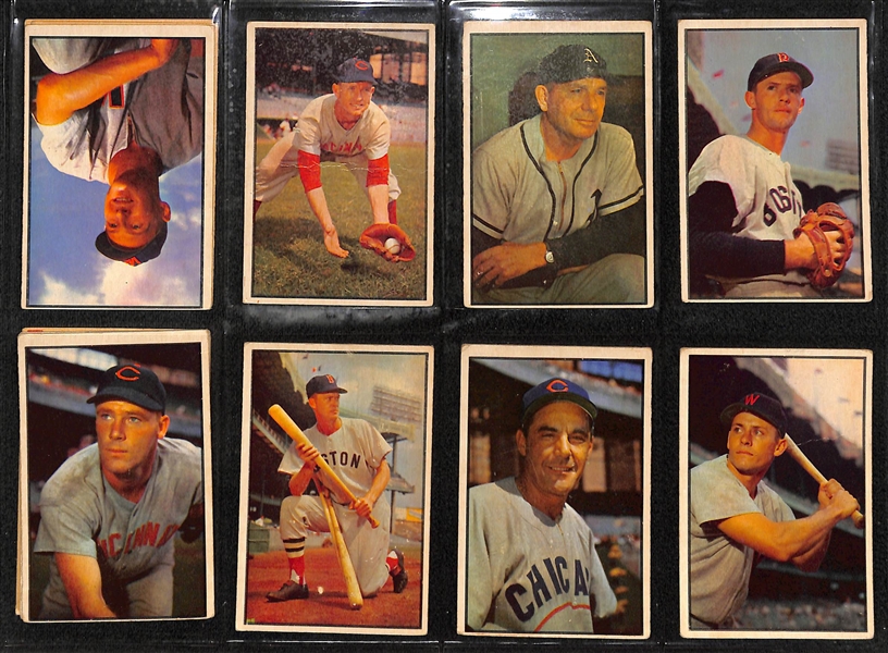 (55) 1953 & (31) 1955 Bowman Baseball Cards w. Leo Durocher