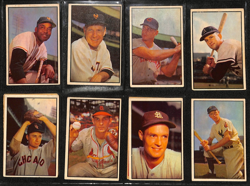 (55) 1953 & (31) 1955 Bowman Baseball Cards w. Leo Durocher