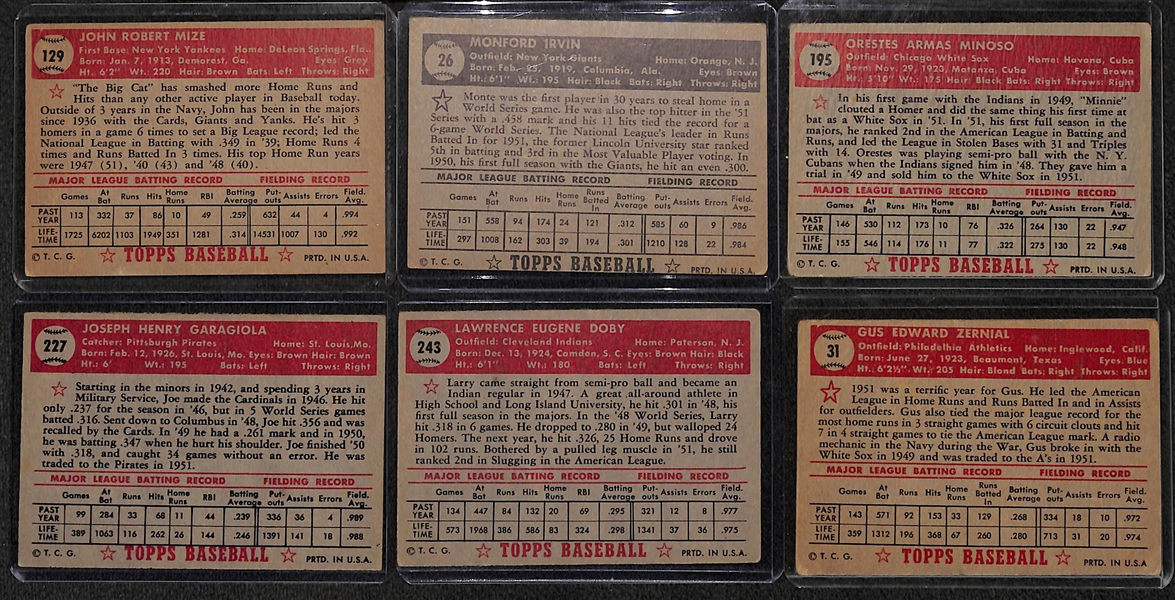 Lot of (102) Different 1952 Topps Cards, #s Range From 3-243 w. Johnny Mize