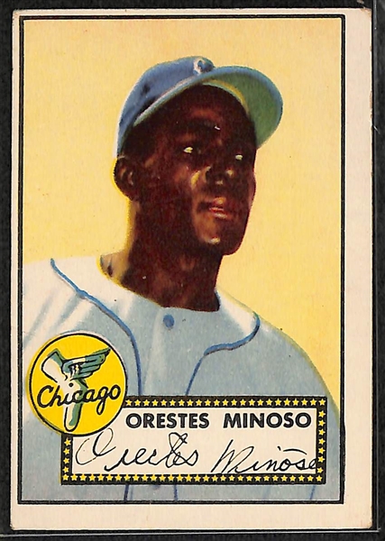 Lot of (61) Assorted 1952 Topps Baseball Cards with Minnie Minoso