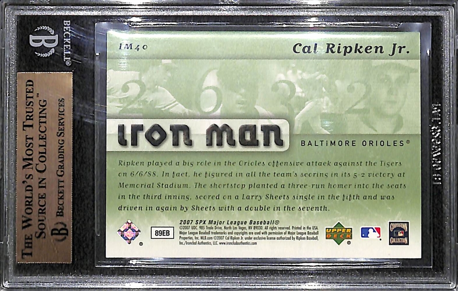 Cal Ripken 2007 SPX Iron Man Platinum 1/1 One of One Graded BGS 9.5