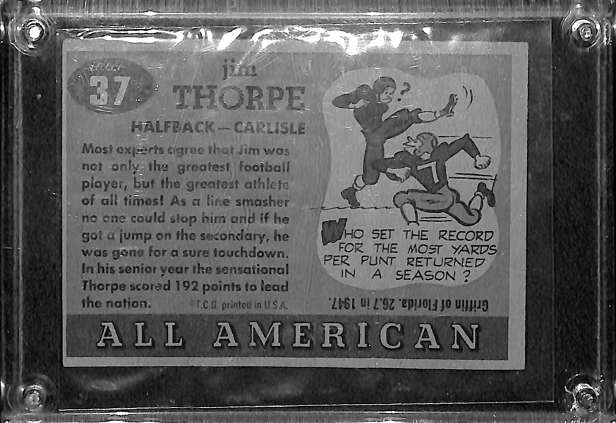 1955 Topps All American Jim Thorpe # 37