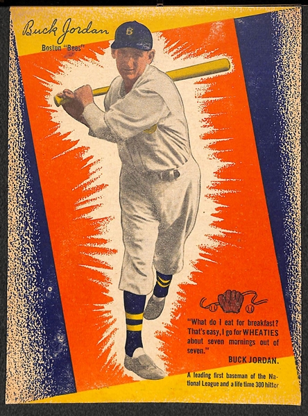  Lot of (3) 1937 Wheaties Panel Back Cards w. Zeke Bonura