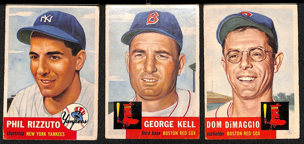 Lot of Different (105) 1953 Topps Baseball Cards w. Yogi Berra