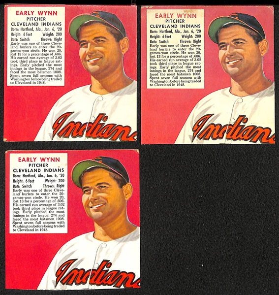 Lot of (54) 1952 Red Man Tobacco Cards Without Tabs w. Bob Feller x2