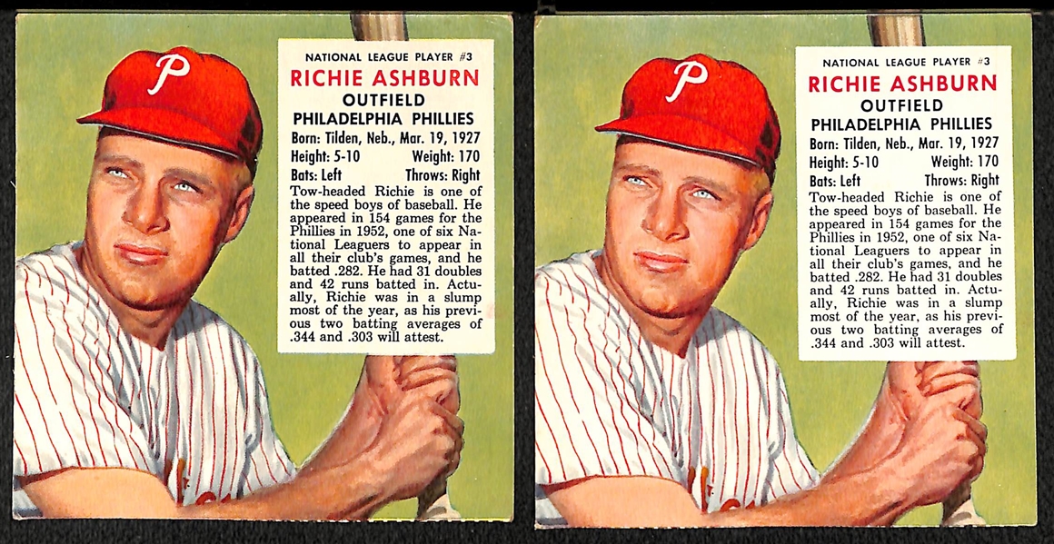 Lot of (110) 1953 Red Man Tobacco Cards Without Tabs w. Stan Musial x3