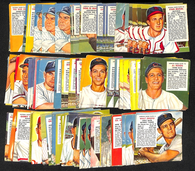 Lot of (110) 1953 Red Man Tobacco Cards Without Tabs w. Stan Musial x4