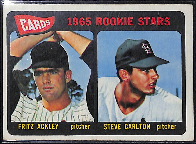 (4) 1960s Baseball Rookie Cards Inc. Carl Yastrzemski, Steve Carlton, Tony Perez, and Jim Kaat