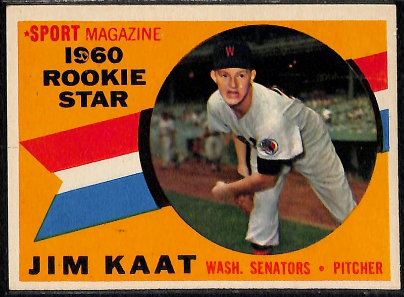 (4) 1960s Baseball Rookie Cards Inc. Carl Yastrzemski, Steve Carlton, Tony Perez, and Jim Kaat