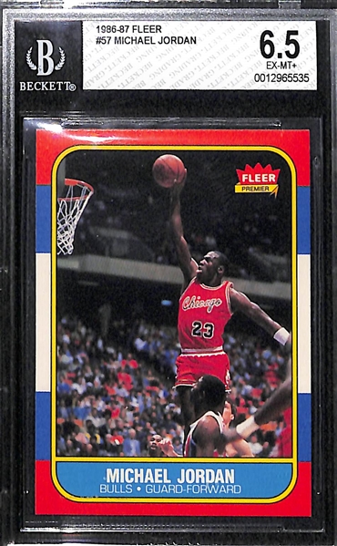 1986-87 Fleer Michael Jordan Rookie Card #57 Graded BGS 6.5