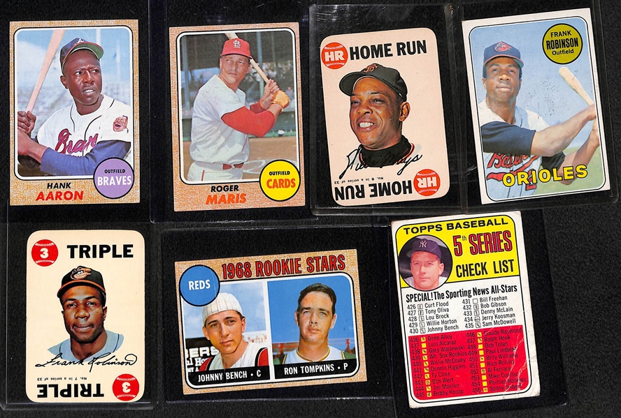 (33) 1960s Low Grade Baseball Cards Inc. Aaron, Maris, Mays, Robinson