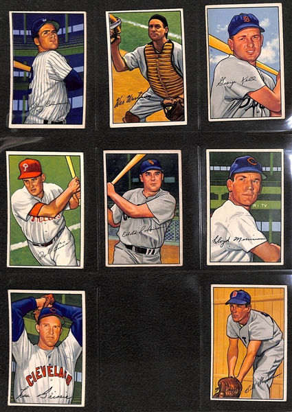  1952 Bowman Near Complete Set - 225 of 252 Cards - w. Ralph Kiner