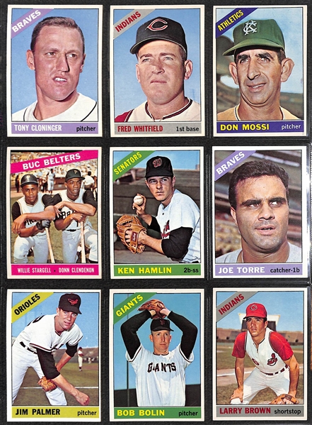 (146) Assorted 1966 Topps Baseball Cards w. Mickey Mantle #50