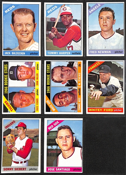 (146) Assorted 1966 Topps Baseball Cards w. Mickey Mantle #50