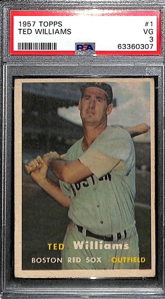 1957 Topps Ted Williams #1 Graded PSA 3