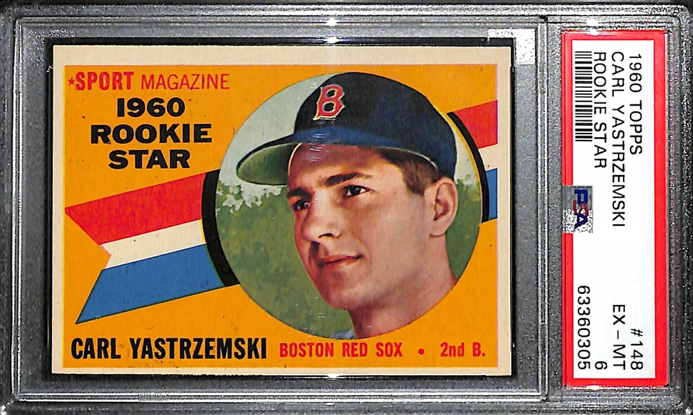 1960 Topps Carl Yastrzemski #148 Rookie Card Graded PSA 6 EX-MT