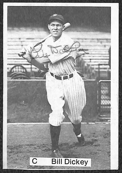 (22) Autographed Baseball Cards w. Dickey, McGraw, Larsen, Gomez, Mathews (JSA Auction Letter)