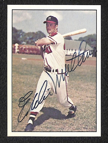 (22) Autographed Baseball Cards w. Dickey, McGraw, Larsen, Gomez, Mathews (JSA Auction Letter)