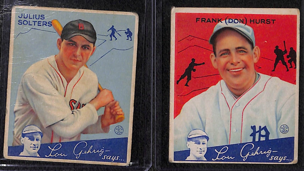 Lot of (8) 1934 Goudey Baseball Cards w. Gee Walker