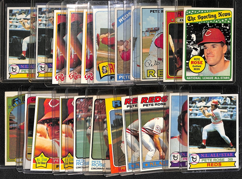 Lot of (22) 1960s and 1970s Pete Rose Cards
