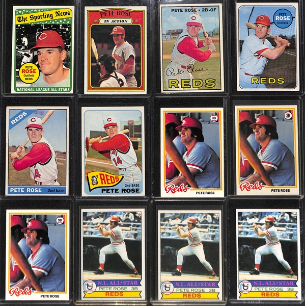 Lot of (22) 1960s and 1970s Pete Rose Cards