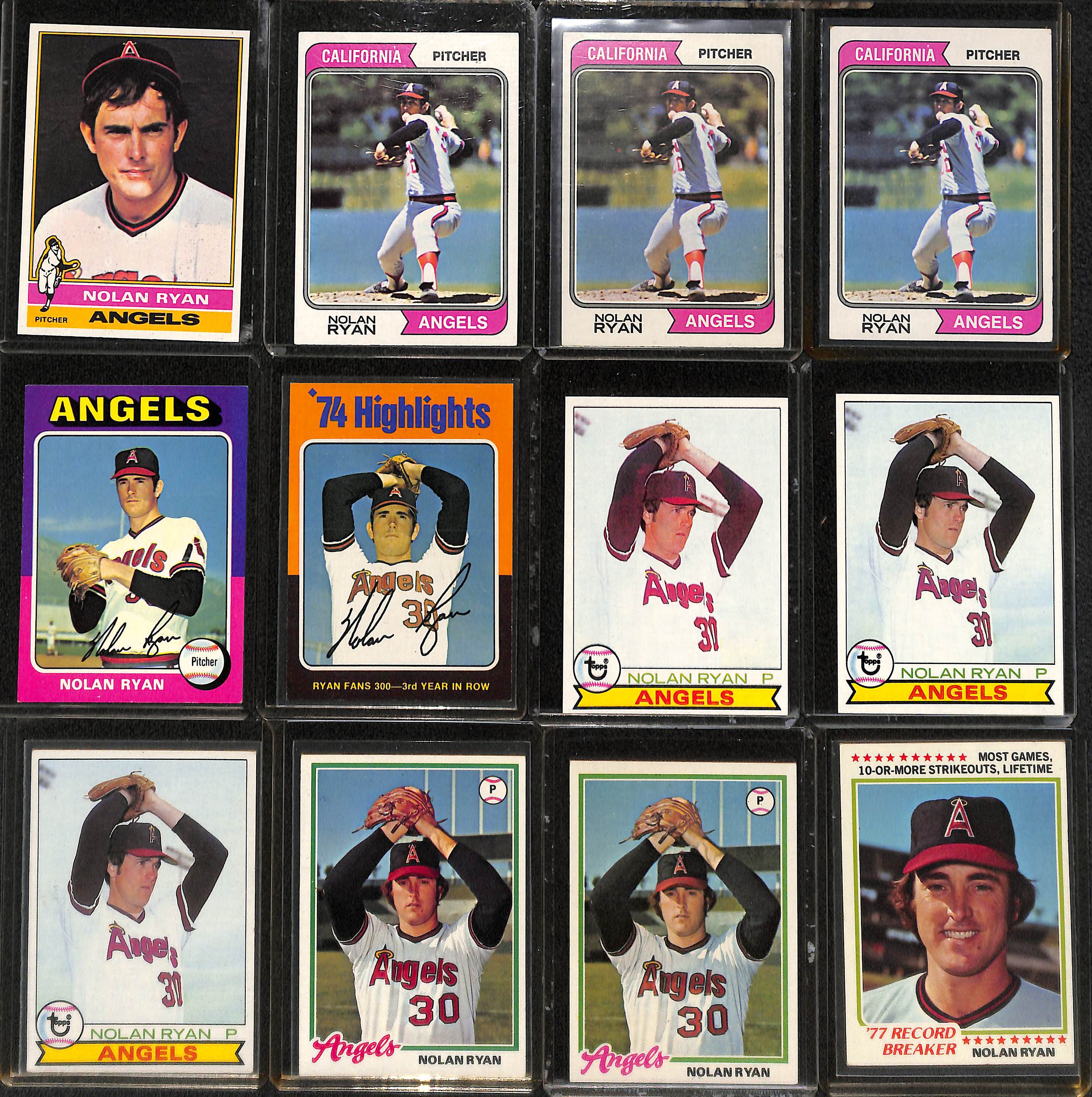 Lot Detail - Lot of (24) 1960s and 1970s Nolan Ryan Cards