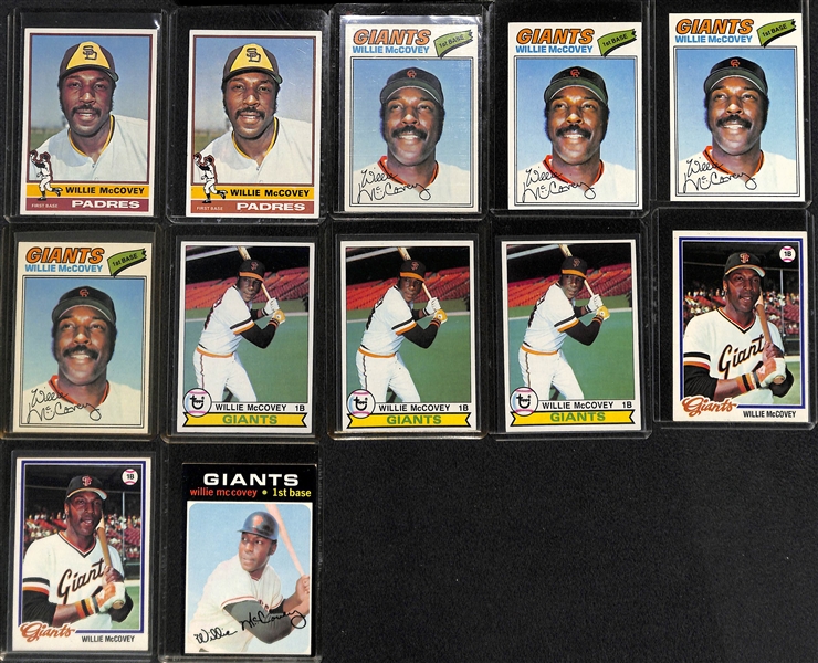 Lot of (27) 1960s and 1970s Willie McCovey Cards Inc. 1960 Rookie